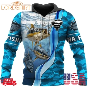 Tuna Fishing Camo 3D Hoodie Gift Ideas For Fisherman Dad