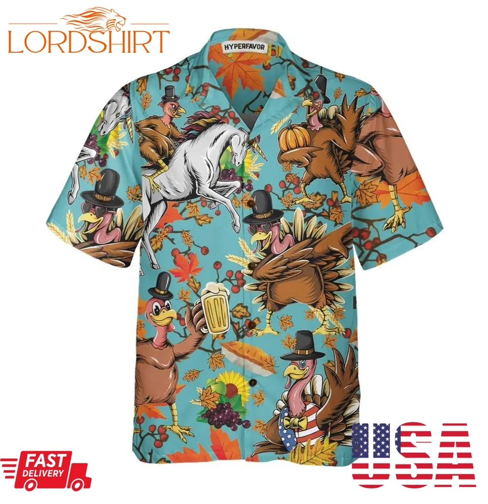 Turkey For Thanksgiving Funny Thanksgiving Hawaiian Shirt