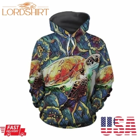 Turtle Color 3D Hoodie For Men For Women All Over Printed Hoodie