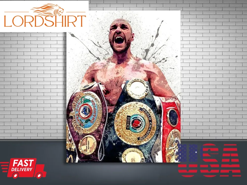 Tyson Fury Poster, Canvas Wrap, Man Cave, Bar, Game Room