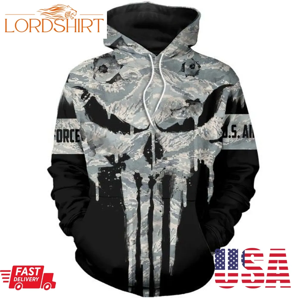 Us Air Force Punisher Skull Men And Women 3D Full Printing Hoodie Shirt Us Air Force Punisher Skull 3D Full Printing Shirt Us Air Force Punisher Skull 3D Hoodie Shirt