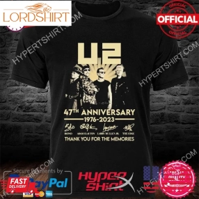 U2 47Th Anniversary 1976 2023 Thank You For The Memories Signatures Sweater