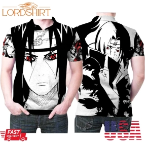 Uchiha Itachi Family Naruto Anime Cartoon 3D All Over Print Polo Shirt