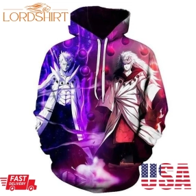 Uchiha Obito Vs Uchiha Madara Pullover And Zippered Hoodies Custom 3D Naruto Graphic Printed 3D Hoodie All Over Print Hoodie For Men For Women