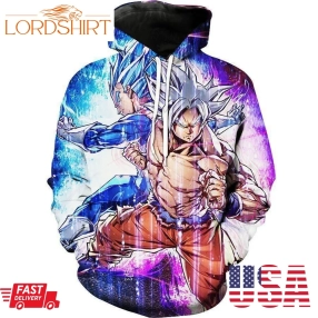 Ultra Instinct Goku And Super Saiyan Blue Vegeta Dragon Ball Super Hoodie 3D