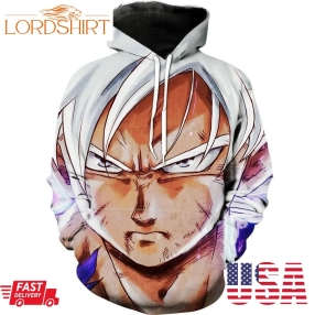 Ultra Instinct Goku Face Dragon Ball Super Hoodie 3D