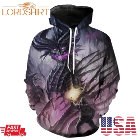 Undead Black Dragon Dragon Fantasy Hoodie 3D