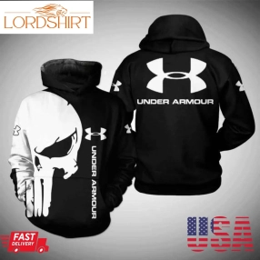 Under Armour Punisher Skull Black Men And Women 3D Full Printing Hoodie Shirt Under Armour Punisher Skull 3D Full Printing Shirt Under Armour 3D All Over Printed Shirt