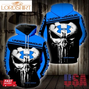 Under Armour Skull Punisher All Over Print 3D Hoodie For Men And Women