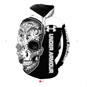 Under Armour Sugar Skull And 3D Hoodie Sweatshirt