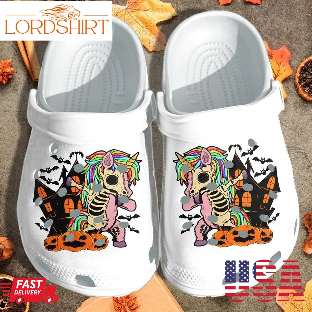 Unicorn Dabbing Dance In Halloween Day Shoes Clog   Halloween Castle Crocs Crocband Clog Birthday Gift For Man Woman