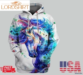 Unicorn Gift Unicorn Paint 3D Hoodie Lh