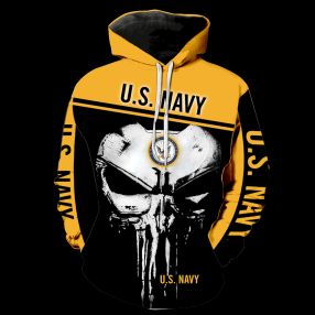 United States Navy Punisher New Skull Full All Over Print K1224 Hoodie Zipper