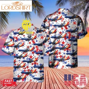 Us Airlines 3 Boeing 737 7H4 4Th Of July Hhawaiian Shirt And Hawaiian Shorts