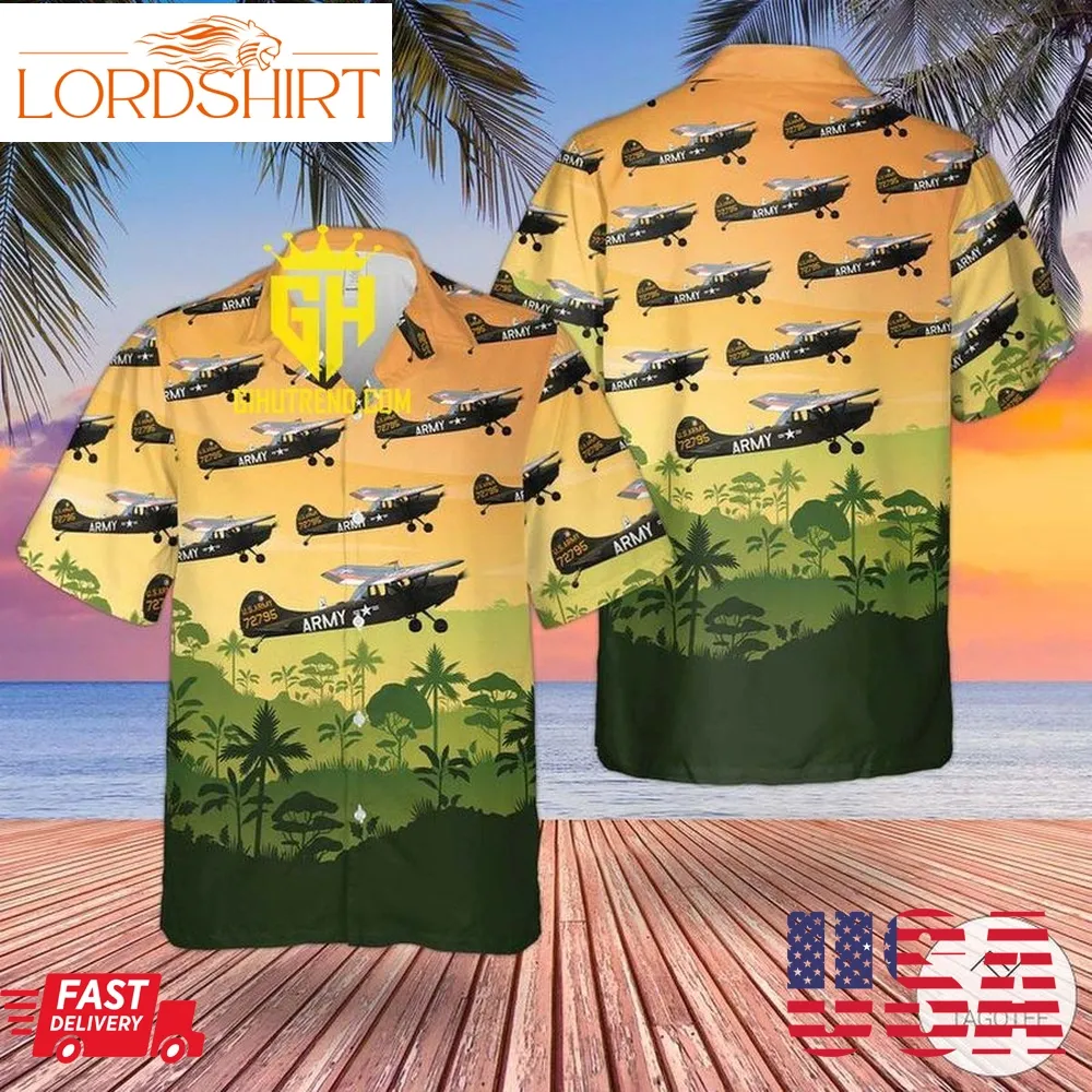 Us Army Cessna O 1 Bird Dog Hawaiian Shirt For Fans