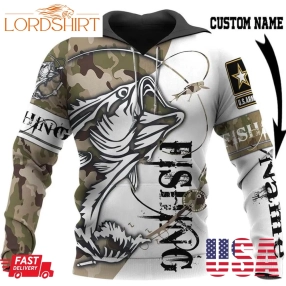 Us Army Fishing Team Personalized 3D Hoodie