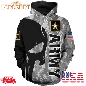 Us Army Skull Pullover And Zip Pered Hoodies Custom 3D Graphic Printed 3D Hoodie All Over Print Hoodie For Men For Women