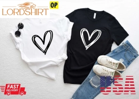 Valentines Day Cute Heart Trending Unisex Shirt