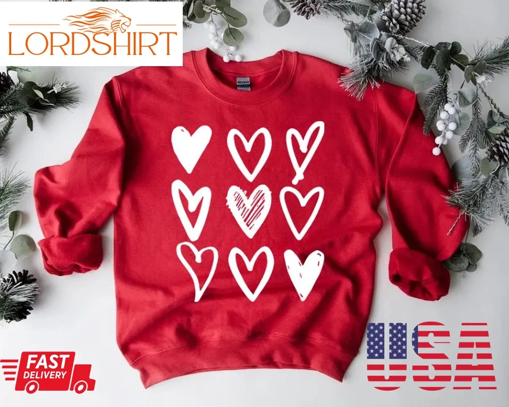 Valentines Hearts Love Sweatshirt For Women Men