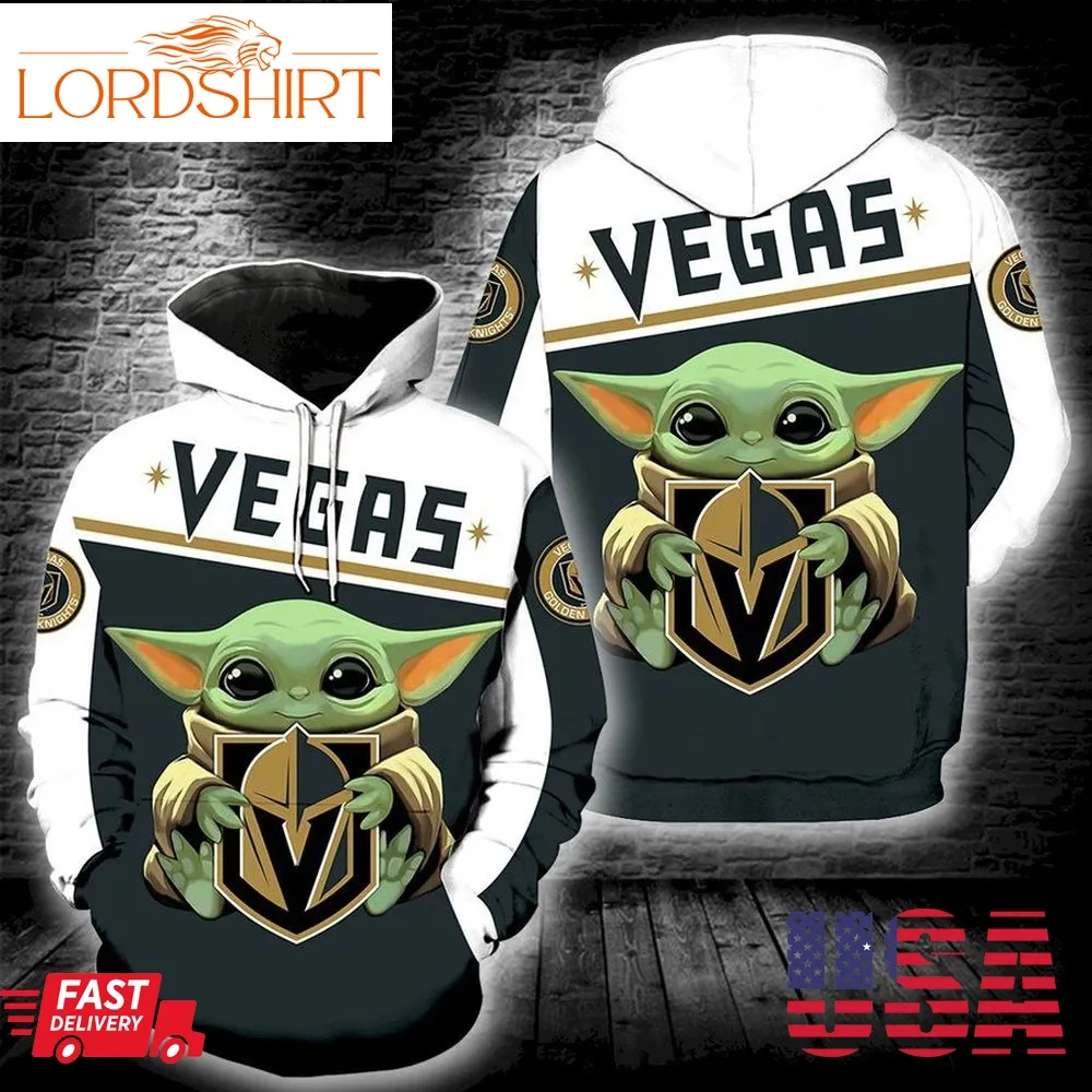 Vegas Golden Knights Baby Yoda Full Print K1377 Hoodie And Zipper