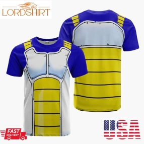 Vegeta Uniform T Shirt Dragon Ball Amine Casual 3D All Over Printed