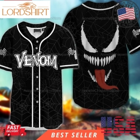 Venom 3D Venom Horror Halloween Baseball Jersey