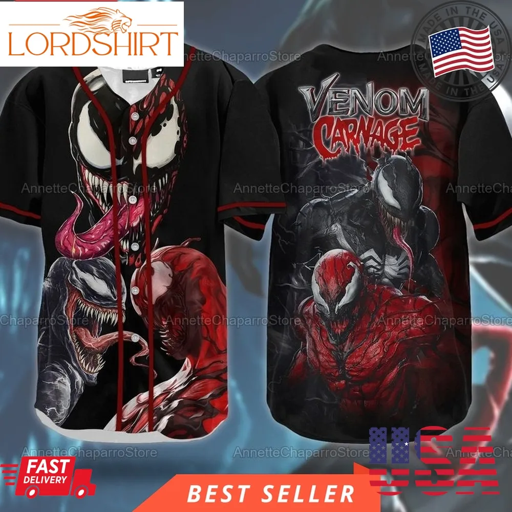 Venom Halloween Funny Movie Baseball Jersey