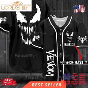 Venom Personalized Baseball Jersey Halloween Horror Jersey Shirt