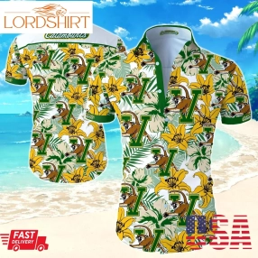 Vermont Catamounts Hawaiian Shirt Summer Button Up Shirt For Men Beach Wear Short Sleeve Hawaii Shirt