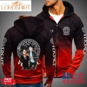 Versace Son Goku And Vegeta Dragon Ball Z 3D Hoodie Sweatshirt