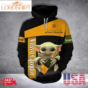 Veuve Clicquot Baby Yoda 3D Hoodie All Over Printed Hoodie