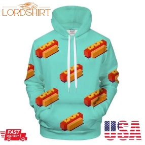 Vibrant Hot Dogs 3D Sweatshirt Hoodie Pullover Custom