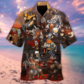 Viking Beer Brothers Animation Hawaiian Shirt