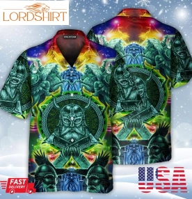 Viking Green Merry Christmas Hawaiian Shirt