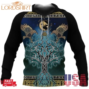 Viking Tree Of Life Fenrir Skoll And Hati Raven Rune Pullover And Zip Pered Hoodies Custom 3D Graphic Printed 3D Hoodie All Over Print Hoodie For Men For Women