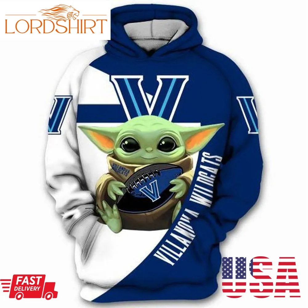 Villanova Wildcats Ncaa Yoda Baby Yoda Star Wars Men And Women 3D Full Printing Hoodie Zip Hoodie Sweatshirt T Shirt Villanova Wildcats Ncaa 3D Full Printing Hoodie Shirt