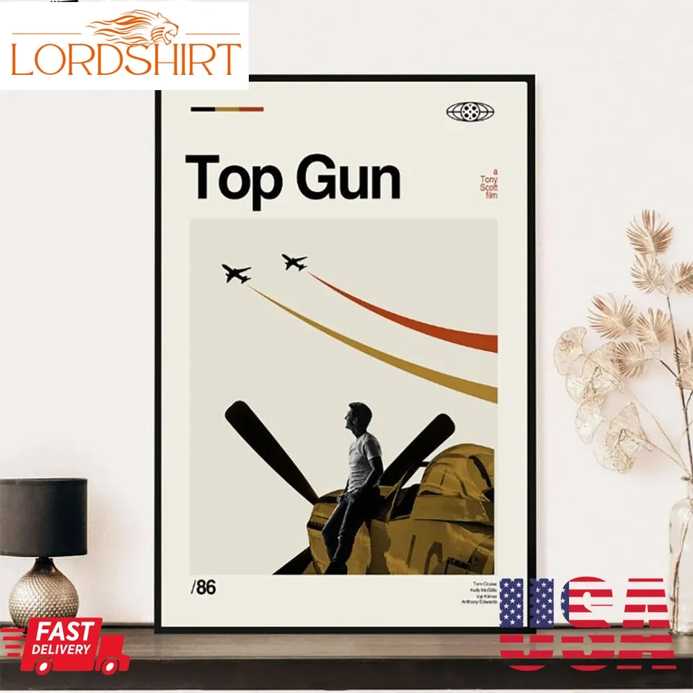 Vintage Retro Art Print Poster Top Gun Poster Canvas Top Gun Wall Art