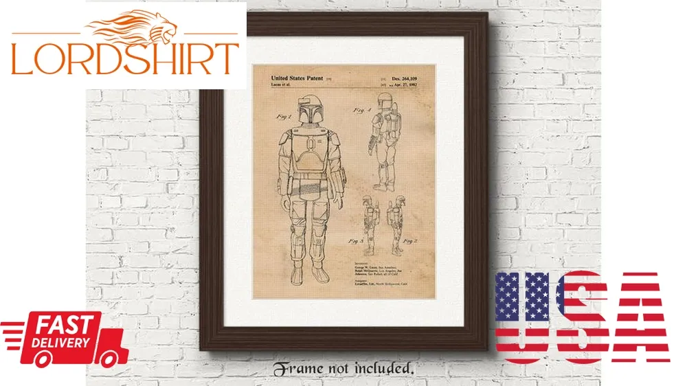 Vintage Sw Character Patent Poster Prints, 1 Unframed Photo, Wall Art Decor Gifts For Home Office Man Cave Shop Student Comic Con Movies Fan