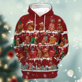 Vizsla Snow Christmas 3D Hoodie