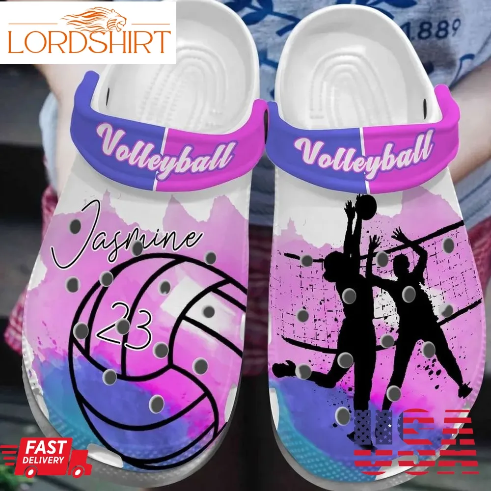 Volleyball Personalize Clog Custom Crocs Fashionstyle Comfortable For Women Men Kid Print 3D Play Volleyball