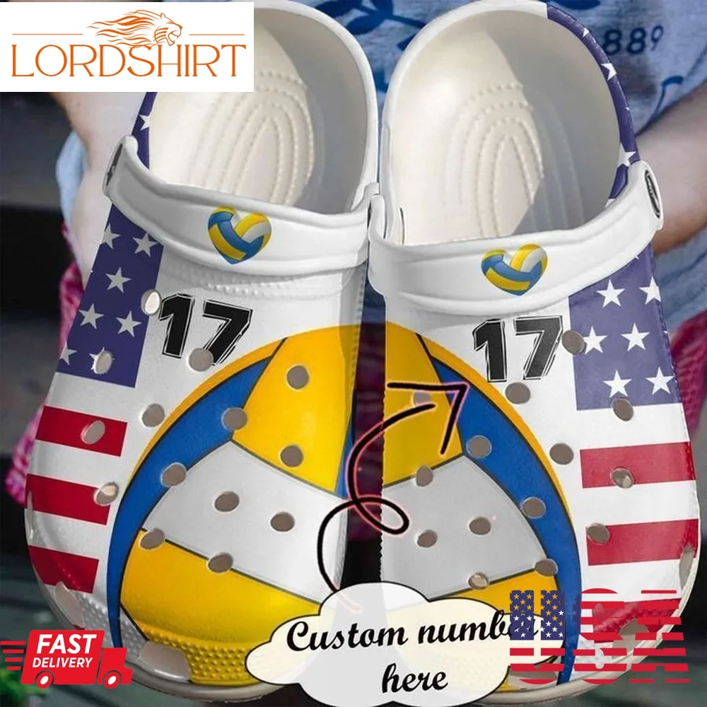 Volleyball Personalized American Sku 2610 Crocs Clog Shoes