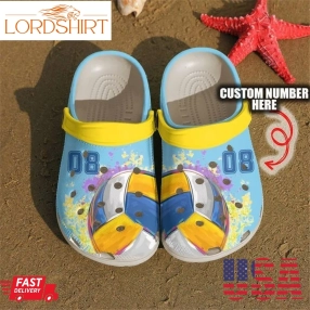 Volleyball Personalized Ball Sku 2644 Crocs Crocband Clog Comfortable For Mens Womens Classic Clog Water Shoes