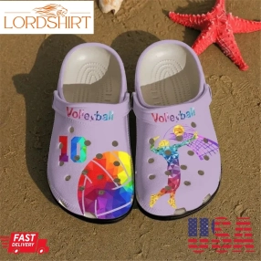 Volleyball Personalized Clog Custom Crocs Comfortablefashion Style Comfortable For Women Men Kid Print 3D 10