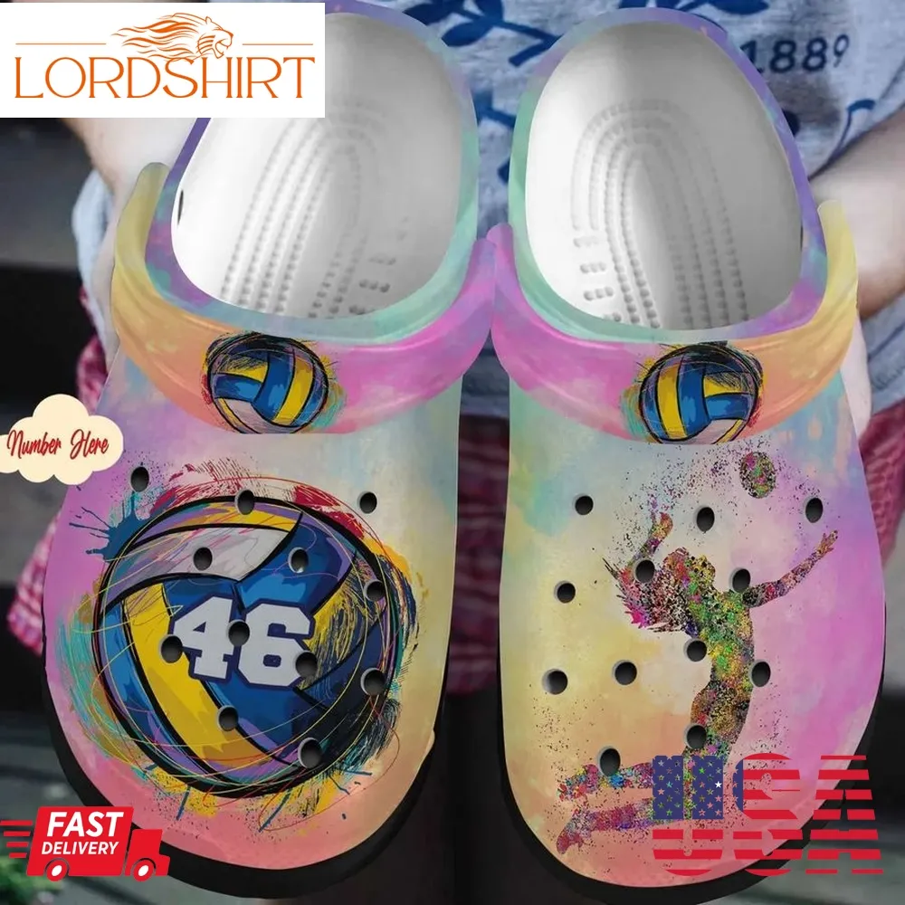 Volleyball Personalized Clog Custom Crocs Comfortablefashion Style Comfortable For Women Men Kid Print 3D Cool Volleyball