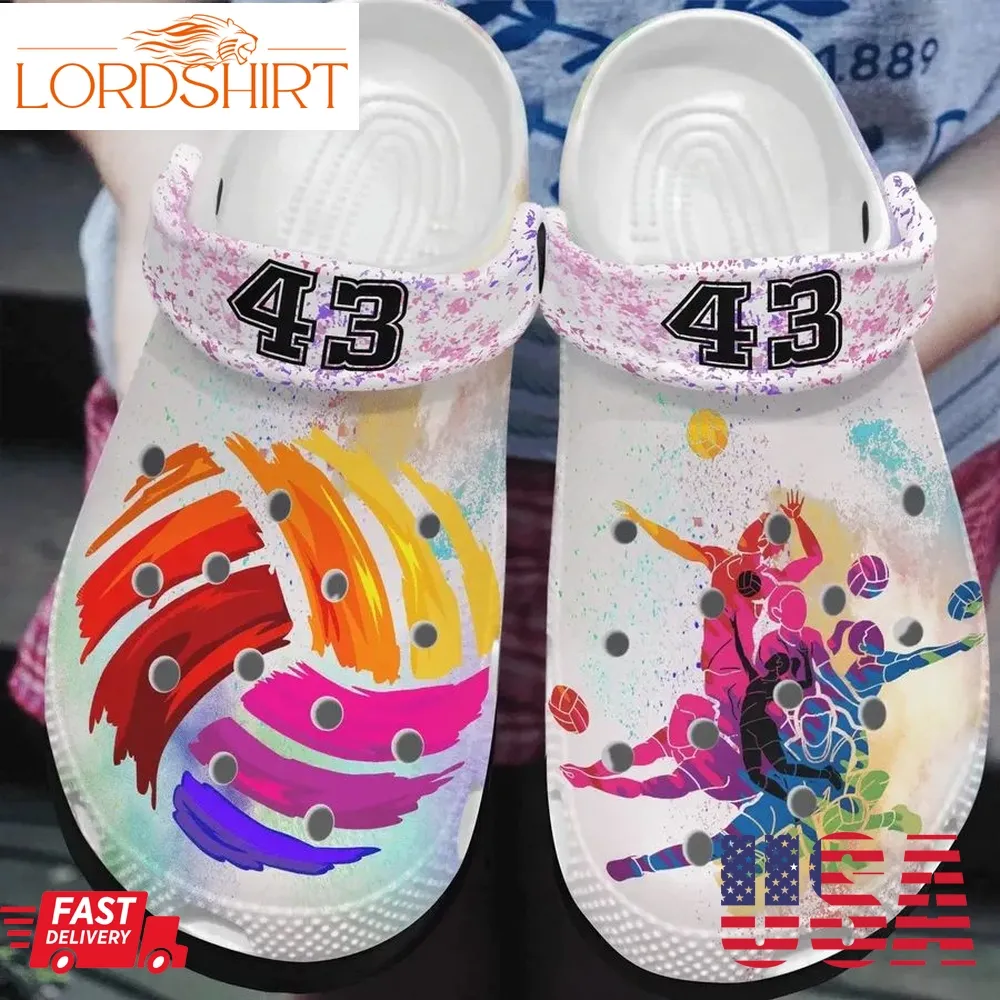 Volleyball Personalized Clog Custom Crocs Comfortablefashion Style Comfortable For Women Men Kid Print 3D Party