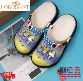 Volleyball Personalized Clog Custom Crocs Comfortablefashion Style Comfortable For Women Men Kid Print 3D Peace Love Volleyball