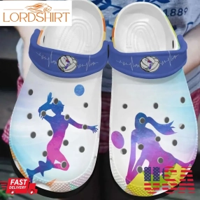 Volleyball Personalized Clog Custom Crocs Comfortablefashion Style Comfortable For Women Men Kid Print 3D Volleyball In A Heartbeat