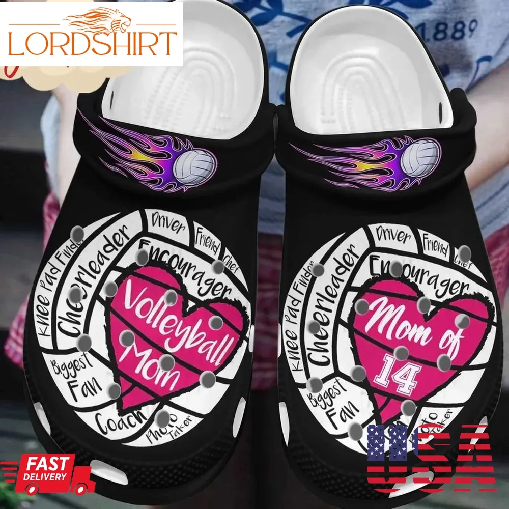 Volleyball Personalized Clog Custom Crocs Comfortablefashion Style Comfortable For Women Men Kid Print 3D Volleyball Mom