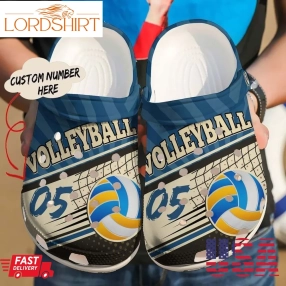 Volleyball Personalized Clog Custom Name Text Volleyball Personalized Clog Custom Crocs Fashionstyle Comfortable For Women Men Kid Print 3D