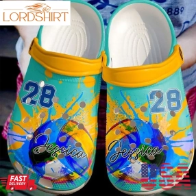 Volleyball Personalized Love Sku 2665 Crocs Crocband Clog Comfortable For Mens Womens Classic Clog Water Shoes